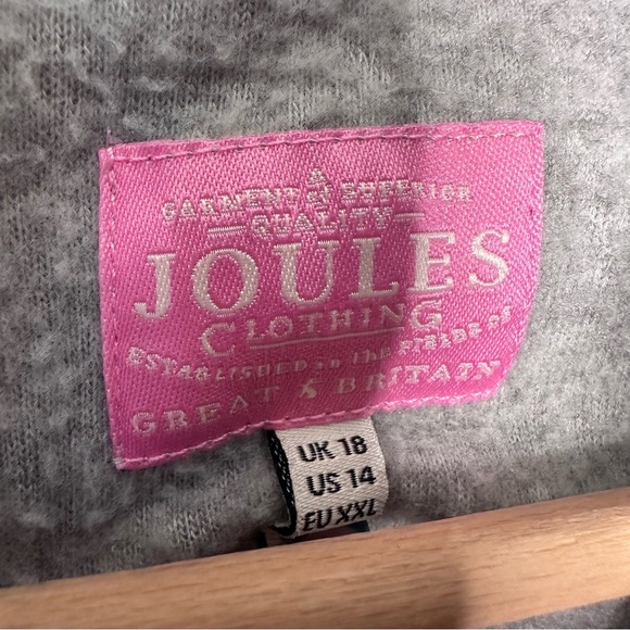 Joules | Gray and Pink Full Zip Fleece Jacket Size 14 - Picture 13 of 13